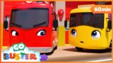 Wheels On The Bus – Vehicles to the Rescue  | @Go Buster – Bus Cartoons & Kids Stories