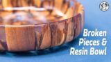 Woodturning: Broken Pieces & Resin Bowl