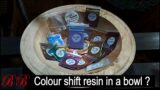 Woodturning a colour shift bowl / Wood turning with resin