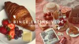 tw ed | binge eating vlog | 4000 calories | bread, cat cafe, korean barbecue, croissants, ice cream