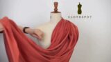 ‘Sandstone’ soft terracotta cupro blend fabric