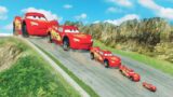 Big & Small Lightning Mcqueen vs DOWN OF DEATH in BeamNG.drive