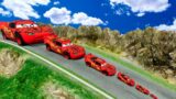 Big & Small Spider-Man Lightning Mcqueen vs DOWN OF DEATH in BeamNG.Drive