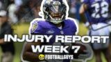2022 Fantasy Football Week 7 Injury Report – Watch these Players!
