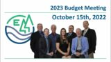 2023 Budget Meeting Pt 1 – October 15th, 2022