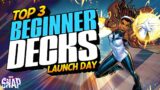 3 Powerful Decks to Use DAY 1 in UNDER 5 Minutes | Marvel Snap Launch Day | Beginner Deck Guides