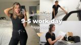 9-5 WORK DAY in a medical office | Happy hour with co-workers, office work, home updates & more!