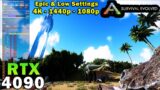 ARK: Survival Evolved | RTX 4090 | Ryzen 9 7950X | 4K – 1440p – 1080p | Epic & Low Settings