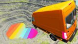 BeamNG drive – Leap Of Death Car Jumps & Falls Into Rainbow Colors Lake #8 | BeamNG-Destruction