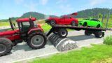 BeamNG.Drive – Cars Transportation with Truck   Car vs Speed Bump   BeamNG Drive