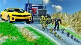 Big & Small Optimus Prime vs Big & Small Bumblebee vs DOWN OF DEATH BeamNG.Drive (Without McQueen)