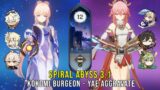 C0 Kokomi Burgeon and C0 Yae Miko Aggravate – Genshin Impact Abyss 3.1 – Floor 12 9 Stars