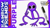 COMO DIBUJAR A PURPLE DE ROBLOX RAINBOW FRIENDS | how to draw purple from roblox rainbow friends