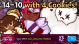 Cocoa Cookie to the RESCUE! 14-10 with 4 Cookie Challenge! | Cookie Run Kingdom