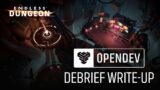 Community Debrief for OpenDev 1 | Endless Dungeon Dev Stream