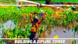 Continuing the Base with a ZIPLINE TOWER! (Grounded 1.0 Multiplayer Gameplay EP5)