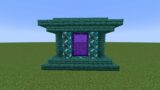 Cyan Glazed Terracotta Nether Portal Design For Your Minecraft World! #shorts