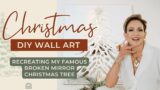 DIY WALL ART | Broken Mirror Christmas Tree