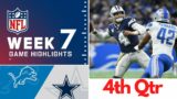 Dallas Cowboys vs. Detroit Lions Full Highlights 4th QTR | NFL Week 7, 2022