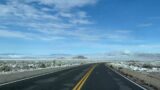 Driving through the SNOW covered desert outside DEATH Valley | Early 2022