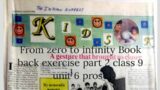 From zero to infinity Book back exercise part 2 class 9 unit 6 prose @BRINDA