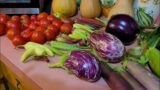 Garden Tour Harvesting Leeks Corn Tomatoes Squash Okra Eggplant Upstate NY Zone 6A-B 2