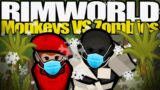 Going Bananas with Wildfire, Snow,  and Disease | Rimworld: Monkeys VS Zombies #2