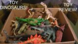 HUGE BOX OF TOY DINOSAURS TOY REVIEW! Stegosaurus Brachiosaurus Tyrannosaurus Rex Therizinosaurus