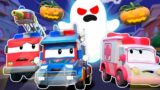 Halloween Special! RESCUE SQUAD solves the spooky MYSTERY! | Rescue Cars & Trucks