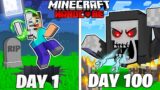 I Survived 100 Days as DEATH in HARDCORE Minecraft