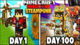 I Survived 100 Days in a STEAMPUNK WORLD in Hardcore Minecraft