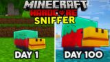 I Survived 100 days As A SNIFFER in Hardcore Modded Minecraft… Here’s What Happened..