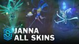 Janna All Skins | Janna VFX Update | League Of Legends