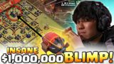 Klaus RISKS $1,000,000 WORLD FINALS on this INSANE BLIMP! Clash of Clans