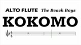 Kokomo The Beach Boys ALTO FLUTE Sheet Music Backing Track Play Along Partitura