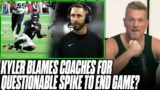 Kyler Murray Says Coaches Told Him To Spike Ball That Lead To Loss vs Eagles? | Pat McAfee Reacts