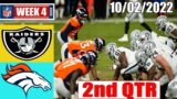 Las Vegas Raiders vs Denver Broncos FULL HIGHLIGHTS 2nd QTR 10/2/2022 | Week 4 NFL 2022