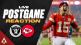 Las Vegas Raiders vs Kansas City Chiefs postgame reactions