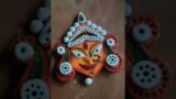 Maa Durga Terracotta Pendant Painting #terracottajewellery #terracottajewellerymaking