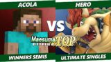 MaesumaTOP #10 – Acola (Steve, Kazuya) Vs. Hero (Bowser) SSBU Ultimate Tournament