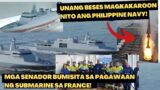 Magiging bagong warship ng Pinas ipinasilip! Mga senador binisita ang pagawaan ng submarines!