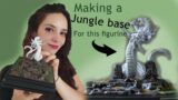 Making a jungle base for a figurine