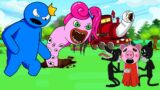 Mommy Train Eater x The Train.exe x Rainbow Friends Monster | Roblox Piggy Animation – GV Studio