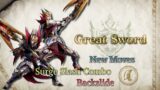 Monster Hunter Rise: Sunbreak – Great Sword | Surge Slash Combo and Backslide.