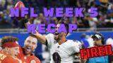 NFL Week 5 Recap | Rhule FIRED – D. Adams Push  – Roughing the Passer BS – Tucker GOAT – Kelce 4 TDs