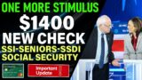 ONE MORE $1400 Stimulus Check For SSI, SSDI, Seniors, Social Security September & October UPDATE