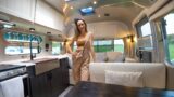 OUR BEAUTIFUL AIRSTREAM TOUR: Full Time RV Living in Pottery Barn Travel Trailer