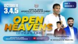 Open Heavens Bangalore 2022 – Day 1 & Session 1 | Pr Aravind Vincent | Br Emmanuel KB | Br Shyam Mac