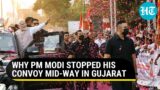 PM Modi stops convoy to accept portrait of his mother; greets locals in Gujarat I Watch