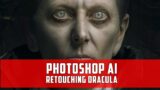 Retouching in Photoshop with AI. Dracula.